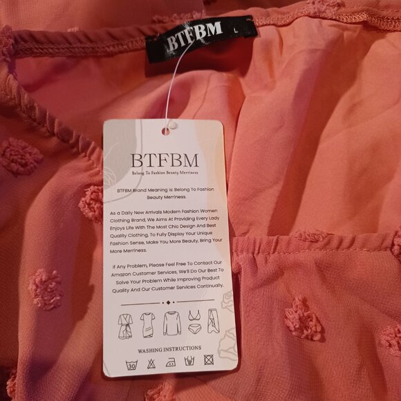 BTFBM One Shoulder Swiss Dot Dress NWT - Picture 5 of 5